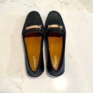 Coach black loafers